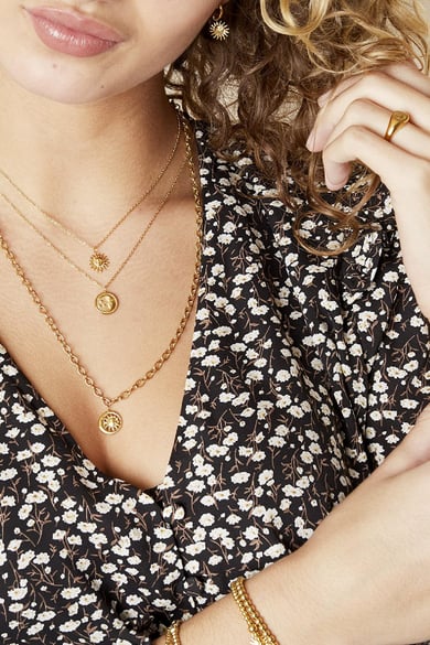 Halskette Moonlight Chain Goldfarbe Edelstahl h5 Bild3